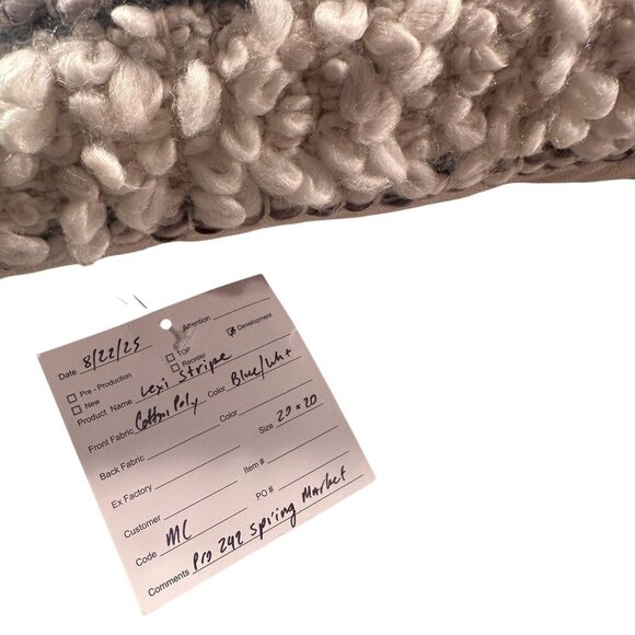 Love Marlo Striped Decorative Throw Pillow Accents Textured Cotton Lexi Strip - Picture 6 of 14